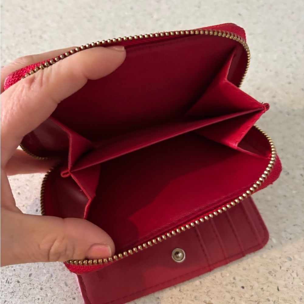 Red Designer Wallet by Badgley Mishka - Picture 4 of 4